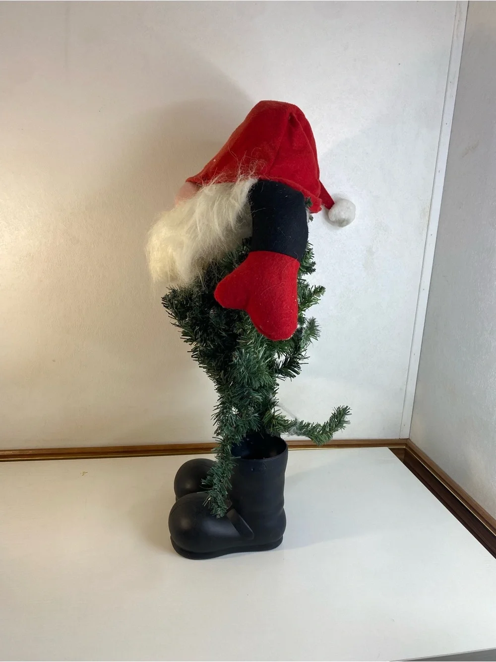 Gnome Christmas Tree 3' Unlit Indoor Use Artificial Christmas Tree Boots Box